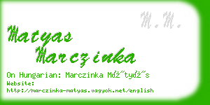 matyas marczinka business card